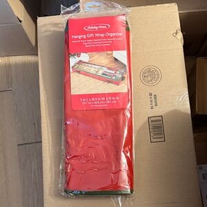 Holiday Home Hanging Gift Wrap Organizer in Red